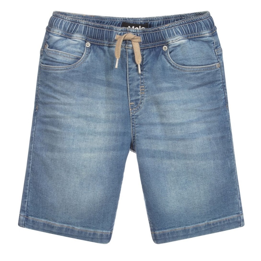 Molo Denim Drawstring Shorts - Boys Size 6